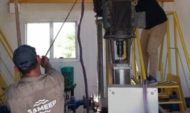 SAMEEP PUSO EN FUNCIONAMIENTO UNA NUEVA BOMBA EN MIRAFLORES QUE PERMITIRÁ ELEVAR EL SUMINISTRO EN TODA LA ZONA