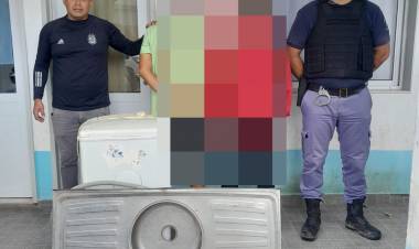 SE LLEVARON EL LAVARROPAS Y LA MESADA: FUERON DETENIDOS