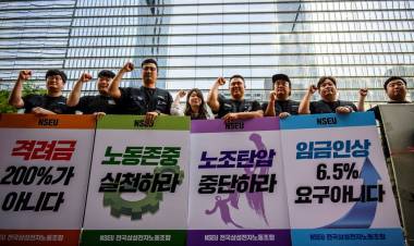 COREA DEL SUR: LOS TRABAJADORES DE SAMSUNG HICIERON SU PRIMER PARO