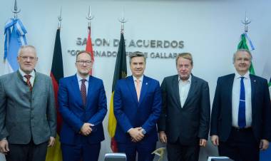 EL GOBERNADOR LEANDRO ZDERO RECIBIÓ A LOS EMBAJADORES DE AUSTRIA, HUNGRÍA, BÉLGICA Y ALEMANIA