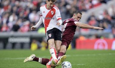 RIVER LOGRÓ IGUALAR AGÓNICAMENTE CON LANÚS POR LA LIGA PROFESIONAL