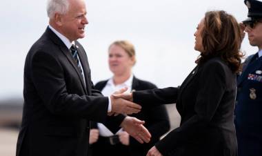 KAMALA HARRIS ELIGIÓ A SU CANDIDATO A VICEPRESIDENTE