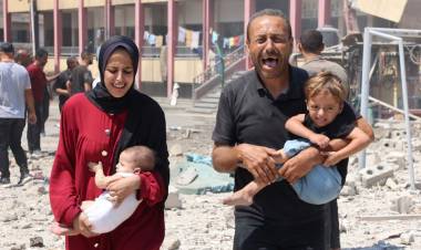 ISRAEL BOMBARDEÓ POR SEGUNDA VEZ UNA ESCUELA EN GAZA