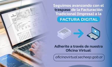 RECUERDAN CÓMO ADHERIRSE A LA FACTURA DIGITAL DE SECHEEP, A TRAVÉS DE LA OFICINA VIRTUAL