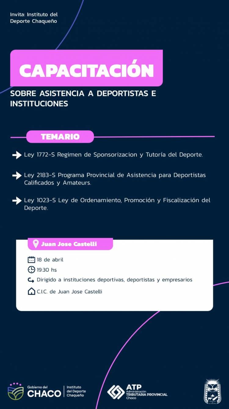 NUEVA CAPACITACIÓN DEL INSTITUTO DEL DEPORTE CHAQUEÑO, ESTA VEZ EN CASTELLI 