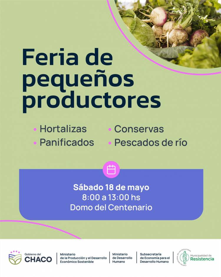 ESTE SÁBADO 18 SE REALIZARÁ UNA NUEVA FERIA DE PEQUEÑOS PRODUCTORES 