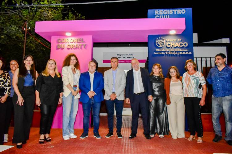 CORONEL DU GRATY: EL GOBERNADOR ZDERO INAUGURÓ LAS REFACCIONES DEL REGISTRO CIVIL