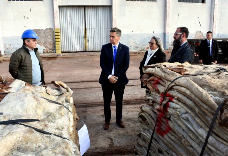 PUERTO DE BARRANQUERAS: EL GOBERNADOR CONSTATÓ LA HISTÓRICA EXPORTACIÓN DE 50 CONTENEDORES DE CUERO SALADO A CHINA